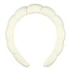 imageConair Spa Makeup and Face Washing Headband UltraAbsorbent Microfiber Skincare Headband Soft Terry Cloth NoPull Band Gentle on Hair and Head Bubble Design Ivory
