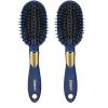 imageConair Velvet Touch oval cushion hair brush  Travel Hairbrush Detangling  curly or straight styles  detangler brushes  women or men  Blush PinkAssorted Red  Black  Navy
