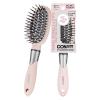 imageConair Velvet Touch oval cushion hair brush  Travel Hairbrush Detangling  curly or straight styles  detangler brushes  women or men  Blush PinkPink