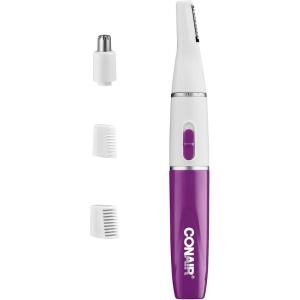 imageConair Allin1 Facial Hair Trimmer for Women Perfect for Face EarNose and Eyebrows BatteryPoweredWhite