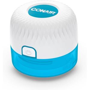 imageConair Fabric Shaver and Lint Remover BatteryOperated Portable Clothes Shaver with 3 Settings Fuzz Remover for Sweaters Clothing and Furniture Large 2Inch Shaving Head WhiteBlue