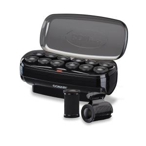 imageConair Hot Rollers for Long Medium ampamp Short Hair 12 Jumbo 1 quot Heated Hair Rollers with Clips Hot Curlers for Women Volume ampamp Curls Amazon Exclusive BlackBlack  Amazon Exclusive