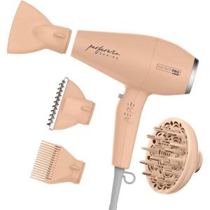 imageConair Infiniti Pro Hair Dryer with Diffuser plus 3 Other Attachments  Performa Series Hair Dryer  Blow Dryer with Professional Performance Motor  Blush PinkBlush Pink