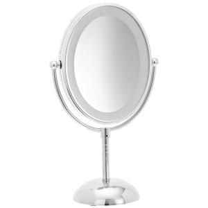 imageConair Lighted Makeup Mirror LED Vanity Mirror 1X7X Magnifying Mirror Double Sided Battery Operated in Polished Chrome47L x 8W