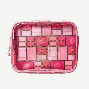 imageConair Makeup Bag  Travel Toiletry Bag  Cosmetic Bag  Toiletry Bag for Women  Double Zip Organizer  Tropical PrintGlinda Pink