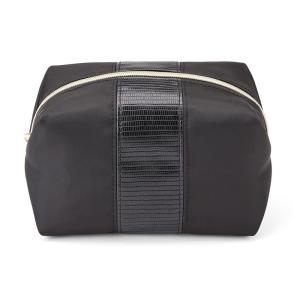 imageConair Small Makeup Bag Cosmetic Bag for Everyday TouchUps or Jewelery Perfect Size for Purse or CarryOn Small Organizer Shape in Black with Snake Print