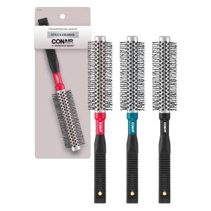 imageConair Style ampamp Volumize Metal Round hair brush  Blow Drying brush  Hairbrush for Short Hair Length  Color at random 1 Count
