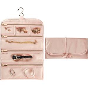 imageConair Travel Jewelry Organizer Travel Jewelry Bag with 6Zippered Pockets in Blush Pink by Travel SmartBlush Pink