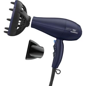 imageINFINITI PRO CONAIR Hair Dryer with Innovative Diffuser Enhances Curls and Waves While Reducing Frizz Dark BlueDark Blue