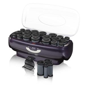 imageINFINITIPRO BY CONAIR Ceramic Flocked  Hot Rollers for Long Medium and All Hair  Hair Curler  Hair Roller Clips Included  1 14inch 1inch and 34inch RollersBlack