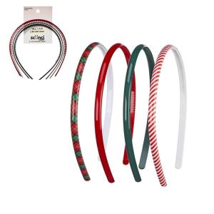 imageScunci by Conair Effortless Beauty Skinny headband plastic Headbands for Women and Men  hair accessories for women  Neutral Colors  4 CountAssorted Holiday