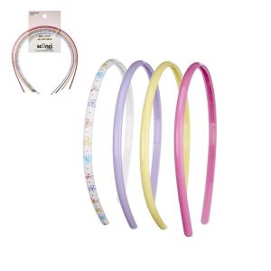 imageScunci by Conair Effortless Beauty Skinny headband plastic Headbands for Women and Men  hair accessories for women  Neutral Colors  4 CountAssorted Pastel