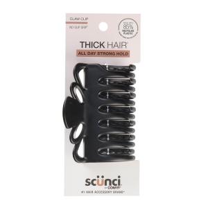 imageScunci by Conair claw clips for thick hair  hair accessories for women claw clip  for all hair types  trendy hair accessories Tortoise  1 CountBlack