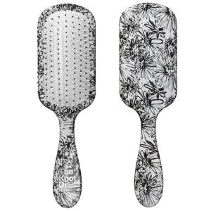 imageThe Knot Dr hair brush by Conair  Detangling hair brush  Removes Knots and Tangles in wet or dry hair  curly hair brush  PurpleBlackWhite Floral