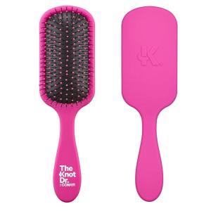 imageThe Knot Dr hair brush by Conair  Detangling hair brush  Removes Knots and Tangles in wet or dry hair  curly hair brush  PurpleHot Pink