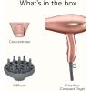 imageINFINITI PRO CONAIR Hair Dryer 1875W FrizzFree and Compact Blow Dryer with Diffuser and Concentrator Attachments 3 Heat amp 2 Speed Settings Dusty RoseDusty Rose