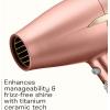 imageINFINITI PRO CONAIR Hair Dryer 1875W FrizzFree and Compact Blow Dryer with Diffuser and Concentrator Attachments 3 Heat amp 2 Speed Settings Dusty RoseDusty Rose