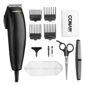 imageConairMAN Dual Voltage Hair Clippers for Men 12piece Hair Clipper Great for Travel12Piece Set Pack of 6