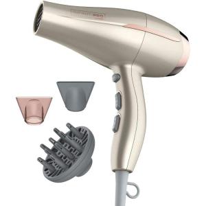 imageINFINITI PRO CONAIR Hair Dryer 1875W FrizzFree and Compact Blow Dryer with Diffuser and Concentrator Attachments 3 Heat amp 2 Speed Settings Dusty RoseRose Gold