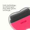 imageConair Cordless Heated Brush Portable Ceramic Ionic Smoothing Brush for Frizz Control amp Shine Rechargeable 2 Heat Settings TravelFriendly Styling Tool with Protective Cover Hot Pink amp Black