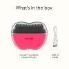 imageConair Cordless Heated Brush Portable Ceramic Ionic Smoothing Brush for Frizz Control amp Shine Rechargeable 2 Heat Settings TravelFriendly Styling Tool with Protective Cover Hot Pink amp Black
