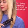 imageInfiniti PRO CONAIR Tension Control Straightening Brush Heated Hair Brush with Tension Control Holds Hair in Place Ionic Technology Adds Shine and Reduces Frizz Gray