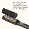 imageInfiniti PRO CONAIR Tension Control Straightening Brush Heated Hair Brush with Tension Control Holds Hair in Place Ionic Technology Adds Shine and Reduces Frizz Gray