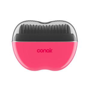 imageConair Cordless Heated Brush Portable Ceramic Ionic Smoothing Brush for Frizz Control amp Shine Rechargeable 2 Heat Settings TravelFriendly Styling Tool with Protective Cover Hot Pink amp Black