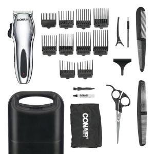imageConairMAN Hair Clippers for Men 22Piece Corded or Cordless Home Hair Cutting Kit