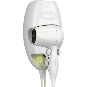 imageConair 134W Mini Turbo White Wall Mount Hair Dryer with Nightlight  1600W