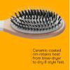 imageCONAIR Ceramic Wood Nylon amp Boar Bristle Cushion Hair Brush hairbrush for women reduce frizz and add shine natural wood handle for all hair types