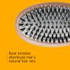 imageCONAIR Ceramic Wood Nylon amp Boar Bristle Cushion Hair Brush hairbrush for women reduce frizz and add shine natural wood handle for all hair types