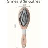 imageCONAIR Ceramic Wood Nylon amp Boar Bristle Cushion Hair Brush hairbrush for women reduce frizz and add shine natural wood handle for all hair types
