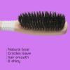 imageConair Boar Bristle Hair Brush for Women Natural Wood Handle Styling Brush for Sleek Slick Back Hair Reduces Frizz Adds Shine Smooths amp Detangles All Hair Types