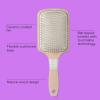 imageConair Ceramic Wood Paddle Hair Brush with Nylon Bristles Cushion Design for All Hair Types Smooth amp Shine Styling Off White
