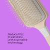 imageConair Ceramic Wood Paddle Hair Brush with Nylon Bristles Cushion Design for All Hair Types Smooth amp Shine Styling Off White