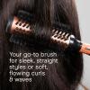 imageConair Copper Pro Mixed Boar Bristle Round Hair Brush with Medium Barrel CopperCoated Metal for Even Heat Distribution Natural Oil Distributing Bristles Ideal for Smoothing Wavy or Curly Hair
