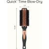 imageConair Copper Pro Mixed Boar Bristle Round Hair Brush with Medium Barrel CopperCoated Metal for Even Heat Distribution Natural Oil Distributing Bristles Ideal for Smoothing Wavy or Curly Hair