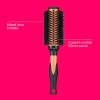 imageConair Copper Pro Mixed Boar Bristle Round Hair Brush with Medium Barrel CopperCoated Metal for Even Heat Distribution Natural Oil Distributing Bristles Ideal for Smoothing Wavy or Curly Hair