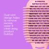 imageConair Curl Define Pro Detangler Brush for Curly Hair DualVent Design with Continuous Grooves Mixed Bristles for FrizzFree Detangling Smoothing and Curl Definition Hot PinkBlush Pink