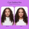 imageConair Curl Define Pro Detangler Brush for Curly Hair DualVent Design with Continuous Grooves Mixed Bristles for FrizzFree Detangling Smoothing and Curl Definition Hot PinkPurple Pulse