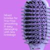 imageConair Curl Define Pro Detangler Brush for Curly Hair DualVent Design with Continuous Grooves Mixed Bristles for FrizzFree Detangling Smoothing and Curl Definition Hot PinkPurple Pulse
