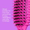 imageConair Curl Define Pro Detangler Brush for Curly Hair DualVent Design with Continuous Grooves Mixed Bristles for FrizzFree Detangling Smoothing and Curl Definition Hot PinkPink