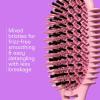 imageConair Curl Define Pro Detangler Brush for Curly Hair DualVent Design with Continuous Grooves Mixed Bristles for FrizzFree Detangling Smoothing and Curl Definition Hot PinkBlush Pink