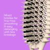 imageConair Curl Define Pro Detangler Brush for Curly Hair DualVent Design with Continuous Grooves Mixed Bristles for FrizzFree Detangling Smoothing and Curl Definition Hot PinkIvory