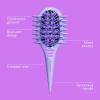 imageConair Curl Define Pro Mini Detangler Brush for Tight Curls DualVent Design Curl Defining Brush with Continuous Grooves Mixed Bristles for FrizzFree Detangling Smoothing and Definition PinkPurple
