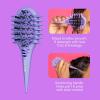 imageConair Curl Define Pro Mini Detangler Brush for Tight Curls DualVent Design Curl Defining Brush with Continuous Grooves Mixed Bristles for FrizzFree Detangling Smoothing and Definition PinkPurple