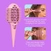 imageConair Curl Define Pro Mini Detangler Brush for Tight Curls DualVent Design Curl Defining Brush with Continuous Grooves Mixed Bristles for FrizzFree Detangling Smoothing and Definition PinkPink