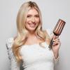 imageConair Quick BlowDry Pro Vented Porcupine Hairbrush with Mixed Boar and Nylon Bristles Copper Plate for Even Heat Distribution Vented Design for Airflow and OilDistributing Bristles for Shine