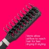 imageConair Salon Results 6Piece Hairbrush Set  Travel Hair Brush  Hairbrushes for All Hair Types  curly hair brush  hairbrush  detangler brush  3 Travel size  3 Fullsize Brushes Black